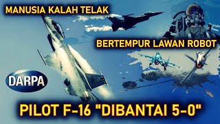 BERTEEMPUR LAWAN AI PILOT F16 SENIOR KALAH TELAK MELAWAN ALGORITMA KECERDASAN BUATAN HERON SYSTEM [upl. by Camilia]