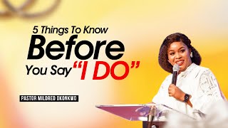 5 Things To Know Before You Say quotI DOquot  Pastor Mildred Okonkwo mildredkingsleyokonkwo [upl. by Oirromed]