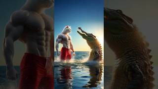 Kitten Overboard 🐱🚨 DAD CAT VS Crocodile 🐊💥 catshorts cat [upl. by Gustafson]