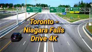 Driving Toronto  Niagara Falls 4K  Canada [upl. by Etterrag679]