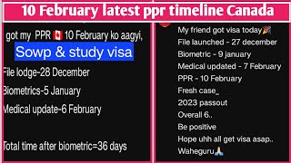 Canada ppr timeline  sowp canada ppr  Study visa canada ppr canadavision [upl. by Okiam]