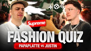 Papaplatte vs Justin FASHION QUIZ 👕⁉️ [upl. by Bunni]