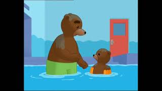 Apprends langlais avec Petit Ours Brun  Little Brown Bear goes to the swimming pool [upl. by Bikales]