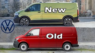 New Volkswagen Transporter vs old VW Trasporter  interior amp exterior compare [upl. by Eerual445]