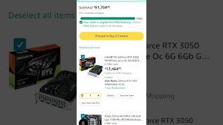 60k budget PC build with monitor full gaming PC build free fire PC build short shorts ultimatepc [upl. by Pearle]