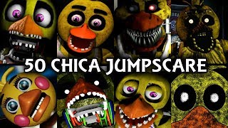 50 CHICA JUMPSCARES  FNAF amp Fangame [upl. by Manella623]