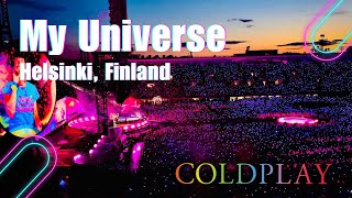 Coldplay  My Universe  Fröbelin Palikat Live in Helsinki Finland 2024  4K HDR [upl. by Attevaj709]