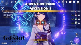 Adventure Rank Ascension 1 in 8 minutes  Ascension quest 1  Genshin Impact [upl. by Eislrahc]