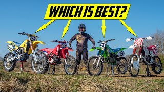 30YearOld 125cc Dirt Bike Shootout RM vs CR vs KX vs YZ [upl. by Nilved]