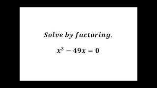 Resolver una ecuación cúbica básica factorizando x  3bx  0 [upl. by Anival]