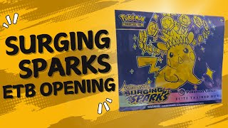 Surging Sparks Pokemon Center ETB Opening [upl. by Handler]