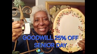 GOODWILL 25 OFF SENIOR DAY COME LETS TAKE A TOUR [upl. by Landon]