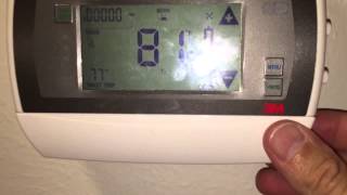 Filtrete Thermostat  Changing the battery [upl. by Elletnuahc]