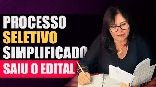 SAIU O EDITAL DO PROCESSO SELETIVO SIMPLIFICADO  EDUCAÇÃO MG [upl. by Stephenson]