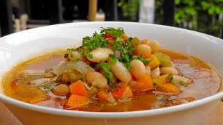 Greek white Bean Soup  Fasolada Recipe  Vegan Vegetarian [upl. by Ajim]