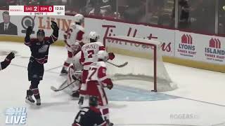 Michael Misa with a First Period HatTrick in Sault Ste Marie [upl. by Colner]