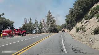 Line Fire day 25 Hwy 38 Drive through Angelus Oaks [upl. by Martz87]