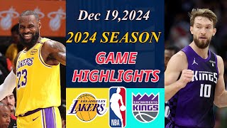 Los Angeles Lakers Vs Sacramento Kings  Dec 192024  NBA TODAY [upl. by Ahsikat173]