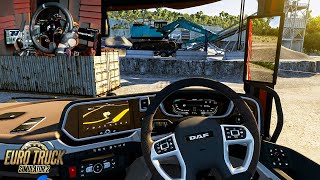 EPIC Haul 22t Excavator in NEW DAF NGD XG  ETS2  Fanatec DD [upl. by Beshore181]