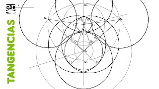 Circunferencias de Radio dado Tangentes a otras 2 tangentes entre sí 6 Soluciones  Tangencias [upl. by Wolfy]