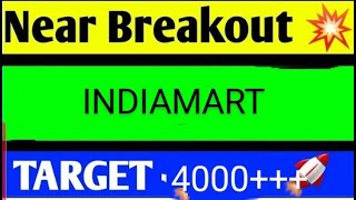 indiamart share latest news today indiamart share analysis indiamart share target [upl. by Joceline]