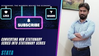 Converting non stationary into stationary  Unit root  Line graph Non stationary STATA [upl. by Eri]