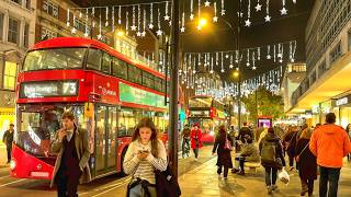 2024 London Christmas Lights Tour ✨ Oxford Street Christmas Lights Walk amp Shop Displays 🎄 4K HDR [upl. by Nerraj]