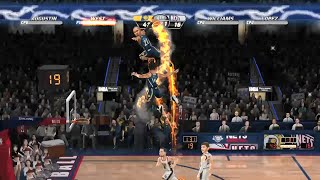 Breaking shattering the backboard in NBA JAM On Fire Edition Pacers vs Nets Over the top dunk [upl. by Nigam]