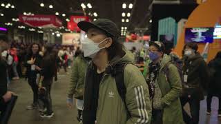 Attack on Titan Creator Hajime Isayama Walks Around Anime NYC [upl. by Atnaloj276]