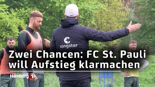 Zwei Chancen FC St Pauli will Aufstieg klarmachen [upl. by Ellehcor52]