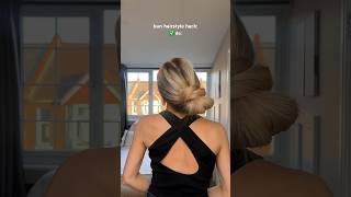 for when you want a tidier messy bun 🤍✨ bunhairstyle hairstylehack hairtutorial [upl. by Ruddy]