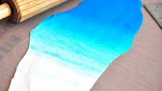 How to roll ombre fondant or polymer clay [upl. by Ynattir]