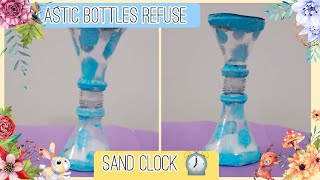 DIY Sand Clock With Plastic Bottle  How To Make Hourglass [upl. by Nivets]