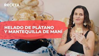 Helado casero de Plátano y Mantequilla de Maní  Connie Achurra [upl. by Kubetz]