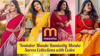 Youtuber Nadu Ramisetty meesho half Sarees Collections Products link 👇 [upl. by Danais]