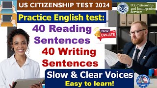 US Citizenship 2024  Master the USCIS Official Sentences for English Reading and Writing Test [upl. by Ttenaj]