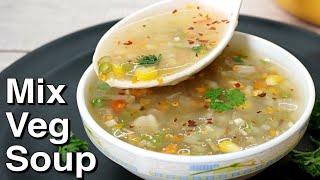 Vegetable Soup Recipe  Healthy Vegetable Soup  Mix Veg Soup  Kanaks Kitchen [upl. by Irrabaj]