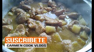 CARNE DE CERDO CON PAPAS EN SALSA VERDE  CarmenCookVlogs [upl. by Fosdick896]