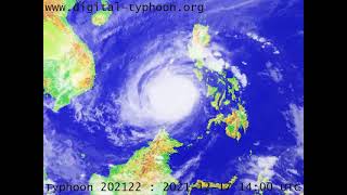 Track of Typhoon Rai 2021 [upl. by Illil164]