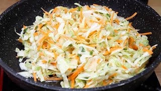 Cabbage with eggs tastes better than meat Easy quick and delicious lunch recipe [upl. by Edette]