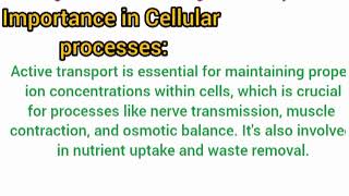 Long Explanation of Active Transport with examples and some key points [upl. by Fernande]