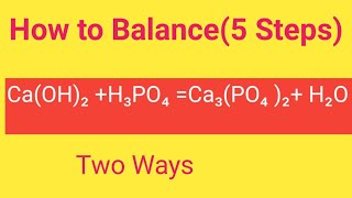 CaOH2 H3PO4 Ca3PO42 H2O Balanced EquationCacium Hydroxide Phosphoric Acid Balanced Equation [upl. by Ludwig]