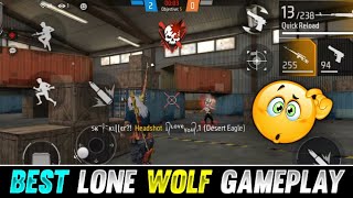 Best Lone Wolf Gameplay 🔥 1 Vs 1  Garena Free Fire Max [upl. by Enutrof]