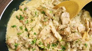 Chicken Stroganoff Recipe  Mushroom Chicken Stroganoff  By Naimahs kitchen [upl. by Ruamaj]