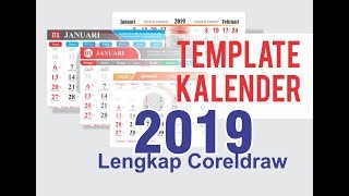 Template Kalender 2019 Lengkap Coreldraw [upl. by Alil]