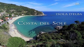 Isola dElba Spiagge  Costa del Sole  Aerial Video Drone 4K [upl. by Tillfourd]