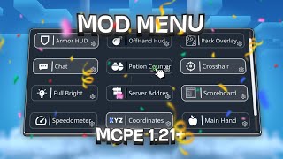 BEST MOD MENU CLIENT FOR MCPE 121  NO LAG [upl. by Siuraj]