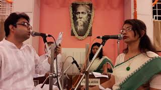 Nidrahara Raater e GaanRabindraSangeetlive duetChandrika Chakraborty amp Abir Mukherjee [upl. by Royden732]