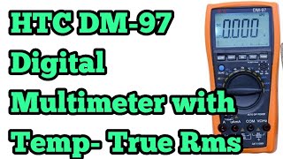 HTC Instruments DM97 Digital Multimeter with Temp True Rms [upl. by Enneirda185]