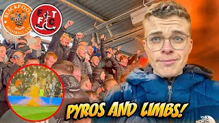 PYROS AND LIMBS AS BLACKPOOL BEAT THE CODS  BLACKPOOL FC VS Fleetwood Town VLOG  10 [upl. by Felise]